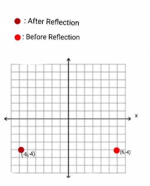 What is the image of (6,-4) after a reflection over the y-axis?