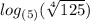 log_{(5)} (\sqrt[4]{125})