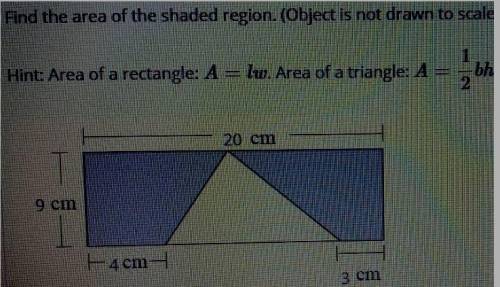 Find the Area of the Shaded Region. Triangle A = bh/2. Rectangle A = bh

11 ft
6 ft
6
4 ft
I will ma