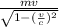 \frac{mv}{\sqrt{1-(\frac{v}{c})^2 } }
