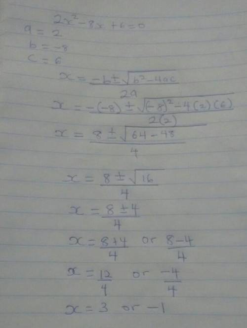 How do you solve quadratic equations by using the Quadratic
Formula?