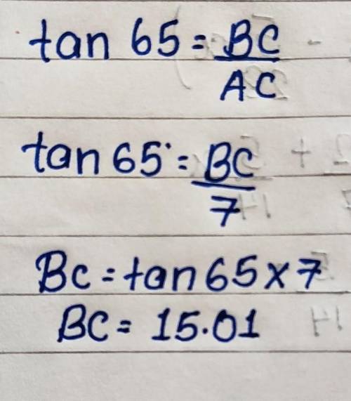 What does BC equal? Round your answer to the nearest tenth.

A. 22
B. 15.01
C. 2.14
D. 455