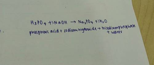 Write the balanced molecular equation for the neutralization reaction between h3po4 and naoh in aque