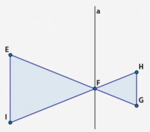 ΔEFI is dilated by a scale factor of one third with the center of dilation at point F. Then, it is r