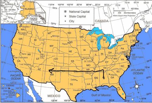 Start in Alabama. Move one state north. Follow the 35 degres latitude line west 4 states. What state