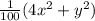 \frac{1}{100} (4 {x}^{2}  +  {y}^{2} )