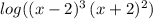 log((x-2)^3\,(x+2)^2)