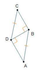 Which congruence theorem can be used to prove △BDA ≅ △DBC? Triangles B D A and D B C share side D B.