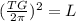 (\frac{TG}{2\pi })^2 =L