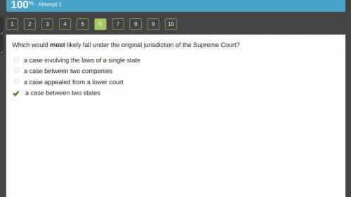 Which would most likely fall under the original jurisdiction of the Supreme Court?

a case involving