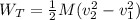 W_T=\frac{1}{2}M(v_2^2-v_1^2)