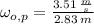 \omega_{o,p} = \frac{3.51\,\frac{m}{s} }{2.83\,m}