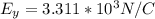 E_y = 3.311 * 10^3 N/C