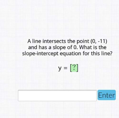 Aline intersects the point (0,-11) and has a slope of 0. what is the slope-intercept equation for th