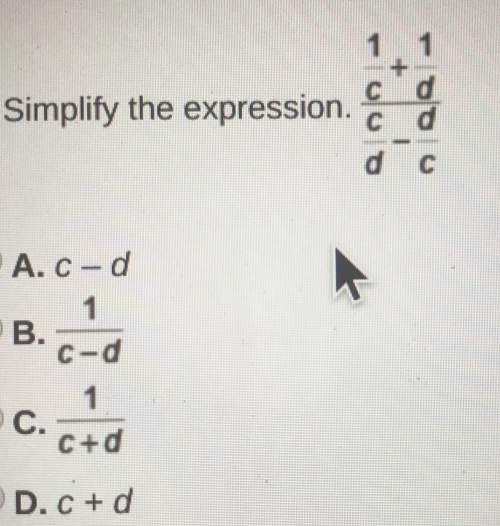 Simplify the expression and chose the correct answer.