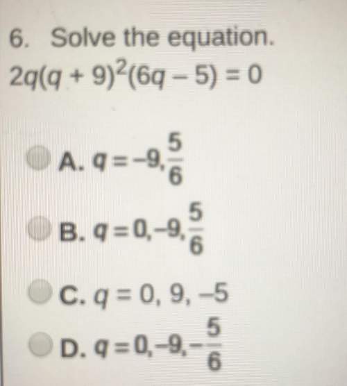 Solve the equation and chose the correct answer.