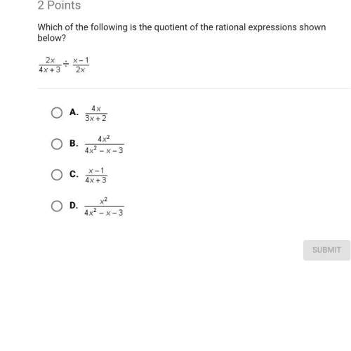 Which of the following is the quotient of the rational expression shown below