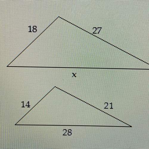 Find the scale factor where the pre-image is the small triangle and the image is the large triangle.