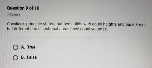 Cavalieri's principle states that two solids with equal height and base areas but different cross-se