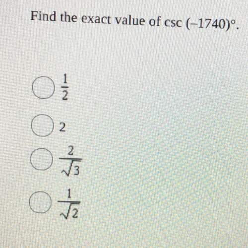 Find the exact value of csc(-1740)degrees
