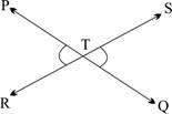 Pq and rs are two lines that intersect at point t, as shown below:  two lines pq and rs