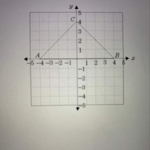 In the accompanying diagram, isosceles triangle abc has coordinates a(-4,0), b(4,0), c(0,4). find th