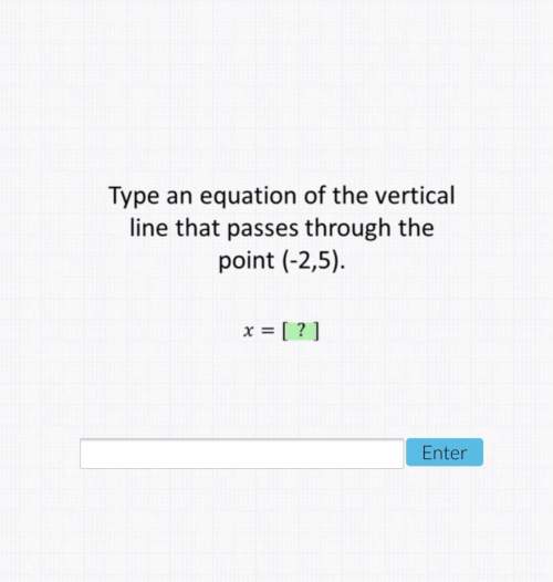 Type an equation of the vertical line that passes through the point (-2, 5) x=