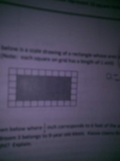 The shaded rectangle shown below is a scale drawing of a rectangle whose area is 288 scale feet. wha