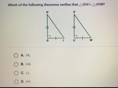 Which of the following theorems verified that ghi=uvw?
