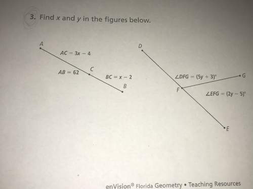 Find x and y in the figures below