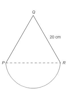 Figure pqr is an equilateral triangle with a semicircle added to its base. what is the p