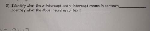 Context of x y intercept and slope?