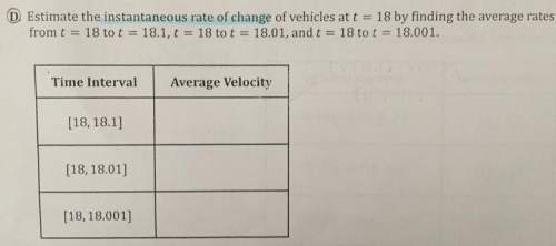 Estimate the instantaneous rate of change of vehicles at t = 18 by finding the average rates f