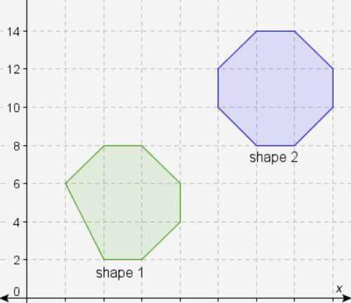 Which sentence best explains why shape 1 and shape 2 are not congruent?  a.