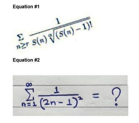 Iam trying to brush up on my math skills and i came across a couple of equations that i cannot seem
