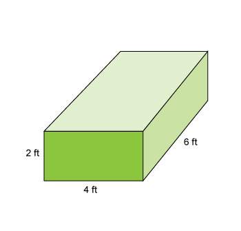 What is the surface area of this rectangular prism?  a.48 ft² b.72 ft² c.88 ft²