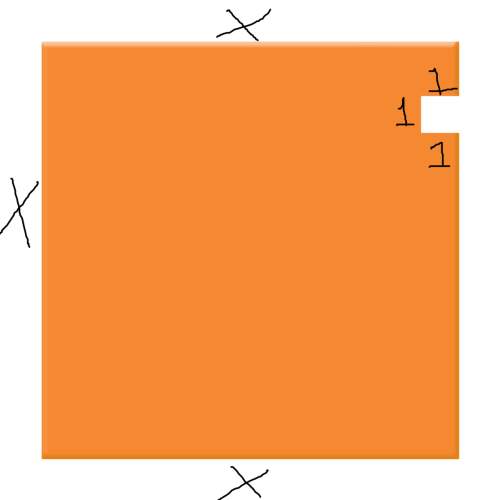 How do you find the perimeter of a dented square here is the