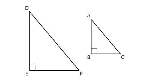 The triangles are similar. if de = 24, ef = 42, and ab = 8, find bc.a) 10.5b) 21 c