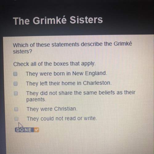 Which one of these statements describe the grimké sisters