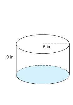 What is the exact volume of the cylinder?  a.54 pi in^3 b