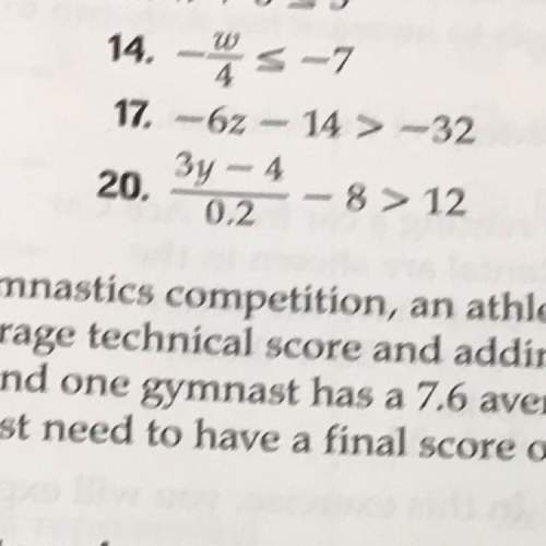 Solve each inequality (question 20 , already have 14 and 17 figured out)