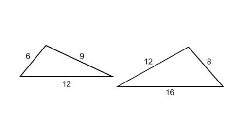 Are the triangles similar? if they are, identify the similarity ratio.a) yes; the similarity