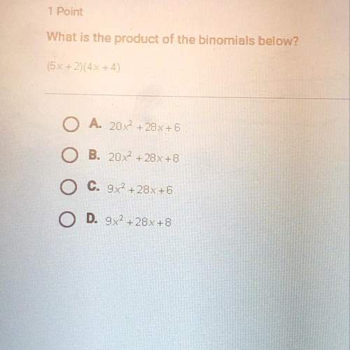 What is the product of the binomials below? (5x+2)(4x+4)