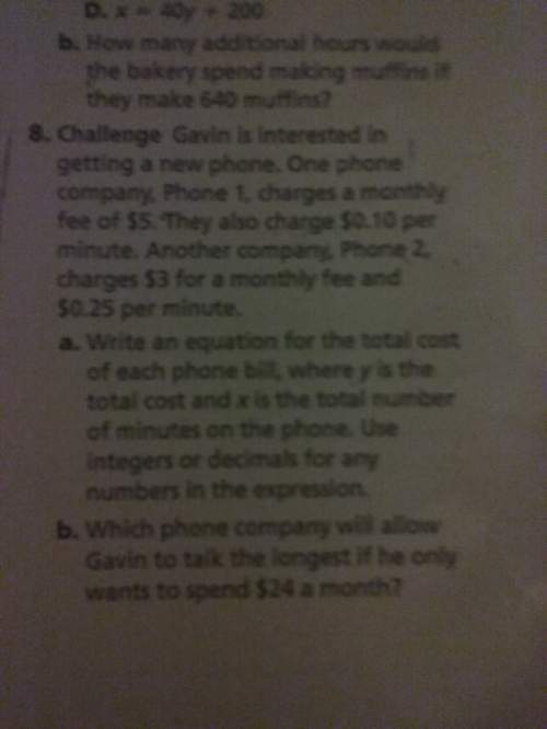 What's the equation for each phone bill when y i'd total cost and x is total number of minutes on ph