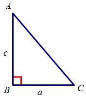 Which of the following is equal to angle c?  a.cos (a/c) b.sin (a/c) c. tan^-1 (c/