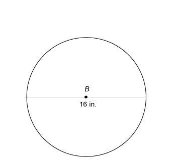 What is the exact circumference of the circle?  a. 48 b. 32 c. 16 d. 8