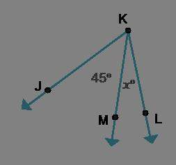 The measure of angle jkl can be represented using the expression 3x + 5. wha
