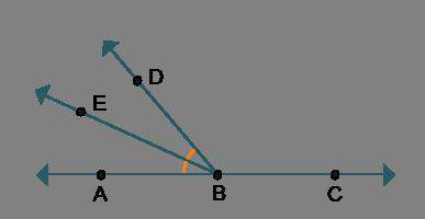 Angle abc is a straight angle. mdbc = 130° and bisects abd. what is meba?