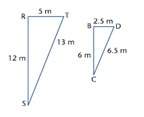 What is the ratio of the measures of side bc to side rs in simplest form?
