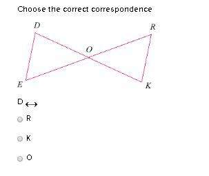Choose the correct correspondence d &lt; -&gt;  r k